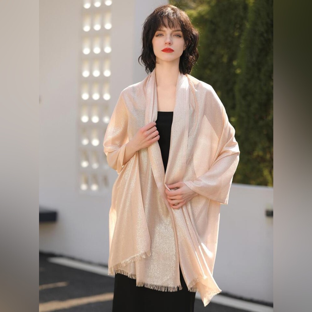 Raw Trim Scarf /Shawl